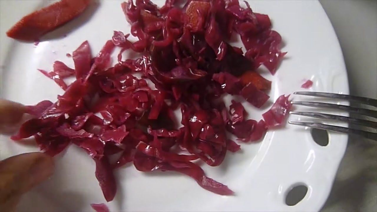 kvašená zelenina   červené zelí, Mámráda když..., fermented vegetables red cabbage,