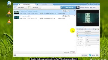 Any Video Converter Free Tutorial: Convert Video to Surface RT Tablet