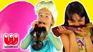 Giant Gummy Candy Surprise Egg Makes Sweets Big - Princesses In Real Life Wildbrain Kiddyzuzaa