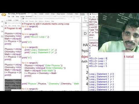 V-3 Python Loop explained in 4 min only.Tutorial with source code for ...