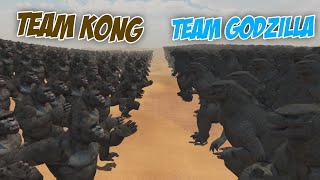 1000 Godzilla vs 1000 Kong the BATTLE!  Ultimate Epic Battle Simulator 2