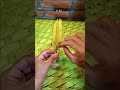 Making a flower bouquet from coconut leaves #decoration #diy #leafart #shorts #handicrafts