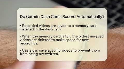 Do Garmin Dash Cams Record Automatically? - Talking Tech Trends