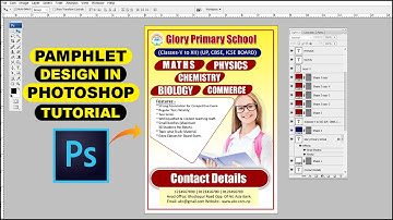 Printable Pamphlet Design in Photoshop Tutorial || Design Pamphlet in Photoshop in Hindi