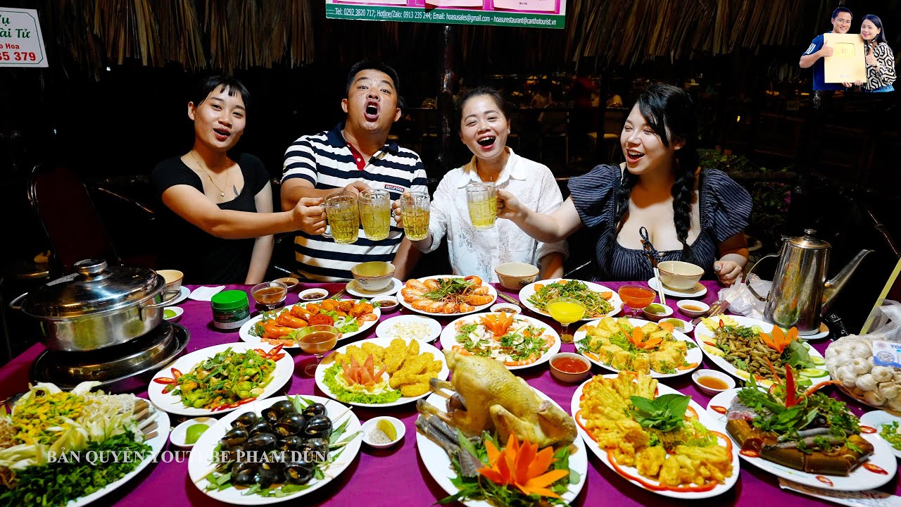 Ăn toàn món ngon Miền Tây ở nhà hàng Hoa Sứ Bến Ninh Kiều Cần Thơ cùng A Hải Sapa TV