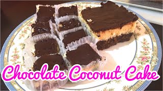 Easy chocolate coconut cake | no-bake & no hand mixer