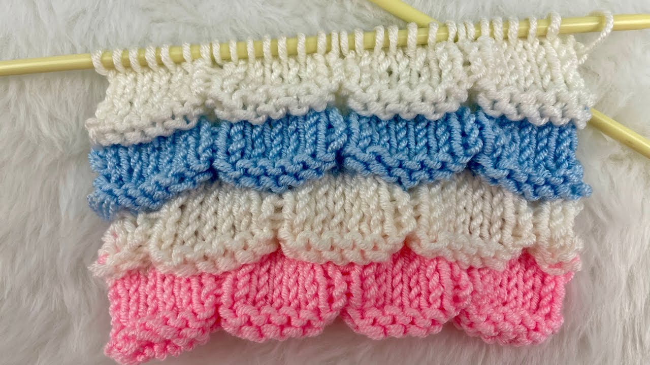 PONTO LINDO E FÁCIL EM TRICÔ-PONTO ONDA