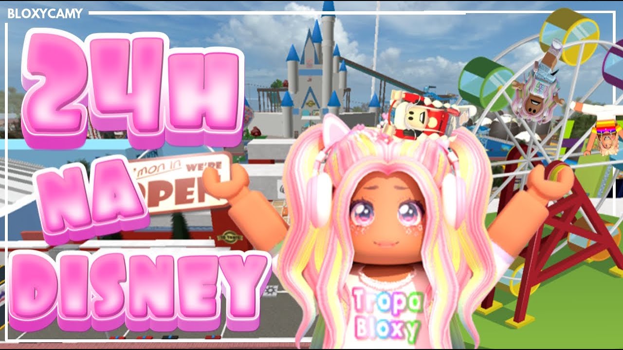 CREDO! QUE RODA GIGANTE É ESSA?! 🤡 24 horas NA DISNEY ROBLOX - YouTube