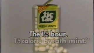 1985 Tic Tac Fresh Mint "1 1/2 hour" TV Commercial