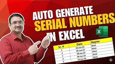 ✅ Auto Generate Serial Numbers in Excel 2025 | Dynamic Serial Numbers (Even When Filtered)