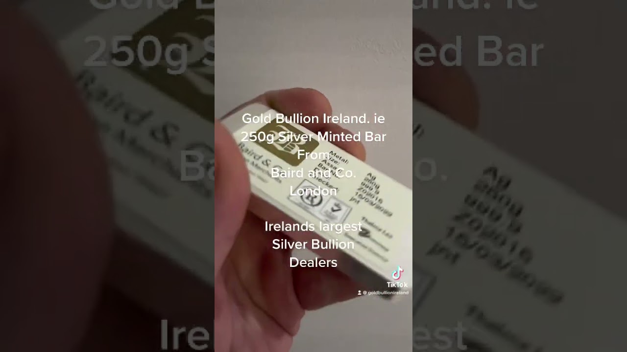 250g Silver Minted Bar. Gold Bullion Ireland 