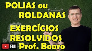 POLIAS OU ROLDANAS - APLICAÇÕES DAS LEIS DE NEWTON -  EXERCÍCIOS - AULA 6 -  Prof  Boaro ILIMIT