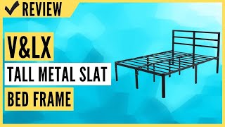 V&LX 18 Inch Tall V1407 UP-Support Head Support Bar Deluxe Metal Slat Bed Frame Review