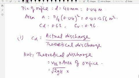 Fluid Mechanics : - (Flow through orifices; Solving problem) - 95.