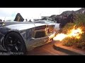 Lamborghini Aventador w/ Capristo Exhaust Sets Bushes On Fire! INSANE Flames!