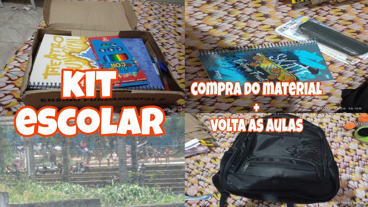 Compra do material escala/ volta as aulas/ele já recebeu o kit da escola.