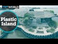 Ivory Coast Island: Entrepreneur builds floating island from plastic waste