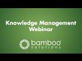 SharePoint Knowledge Management (Bamboo Webinar)