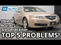 Top 5 Problems Acura TL Sedan 3rd Generation 2004-08