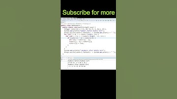 Java Bubble Sort Program #shorts