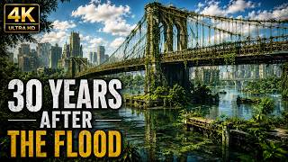 NEW YORK 30 YEARS AFTER THE FLOOD | Post-Apocalyptic Ambience for Deep Focus | 4K