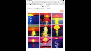 A beautiful sunset: style variations by Dall-e mini
