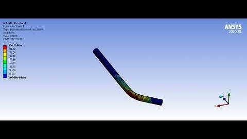 Pipe Bending Simulation #Ansysworkbench #shorts