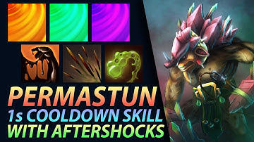 Dota 2 Custom Hero Chaos - Permastun Aftershock 1s CD Spells