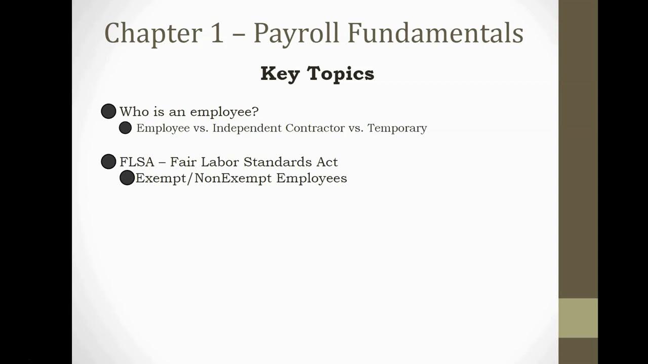 Payroll Fundamentals Introduction YouTube