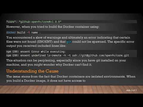 Resolving NPM Install Issues from GitHub in Docker Containers