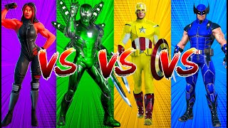 SUPERHERO COLOR DANCE CHALLENGE Red She-Hulk vs Green Iron Man vs Captain America vs Blue Wolverine
