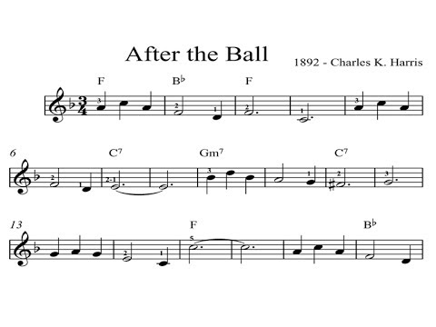 after the ball kindle sheet music piano organ keyboard book 3 after the ball sheet music