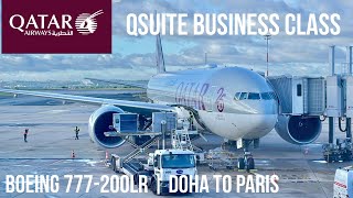 Qatar Airways QSuite Business Class Boeing 777-200LR | Doha to Paris