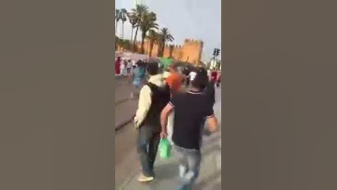 لحظة قبض على  سارق السيارة ومحاولة الهرب بالرباط