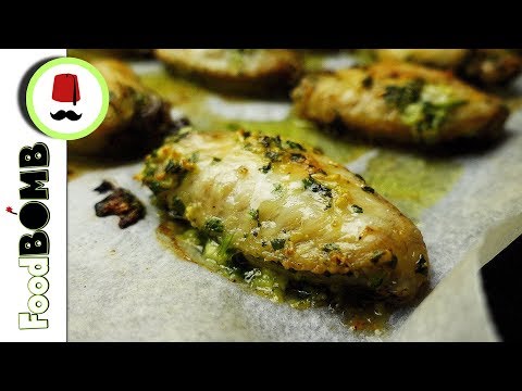 #142 Kippenvleugels met veel Knoflook en Parmezaanse Kaas | Kiprecept | Foodbomb