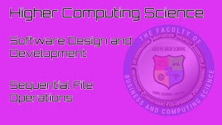 Sequential File Operations Profile