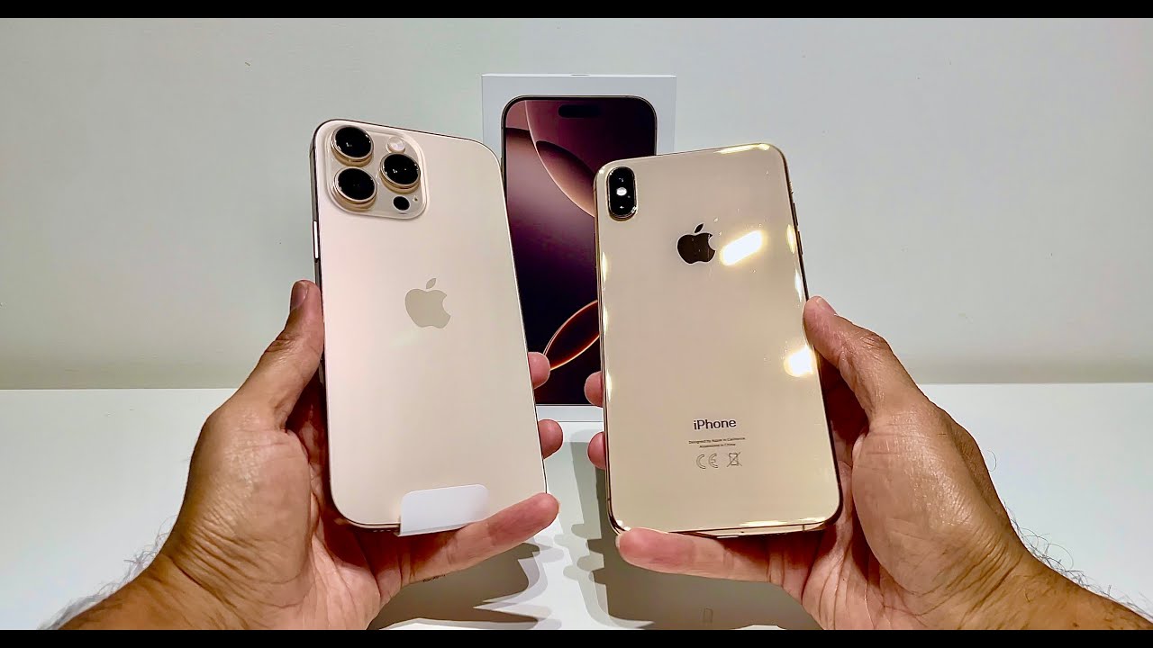 iPhone 16 Pro Max Desert Titanium Vs iPhone XS Max GOLD - YouTube