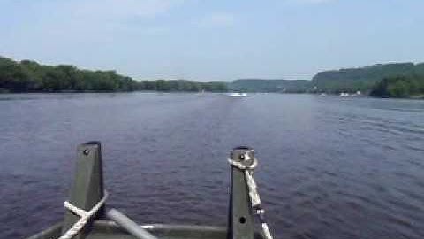Army 12C engineers & MK2 Bridge Boat - Mississippi River, MN : the best ride in the Army!