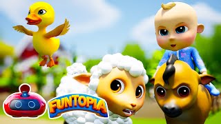 If You're Happy and You Know It with Farm Animals Moo Oink Baa | Funtopia Kids Songs