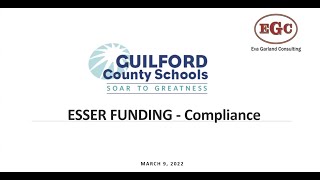 Esser Funding Compliance 2022