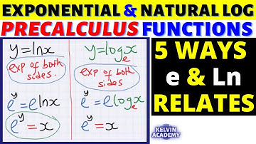 HOW EXPONENTIAL RELATES WITH NATURAL LOG IN PRECALCULUS
