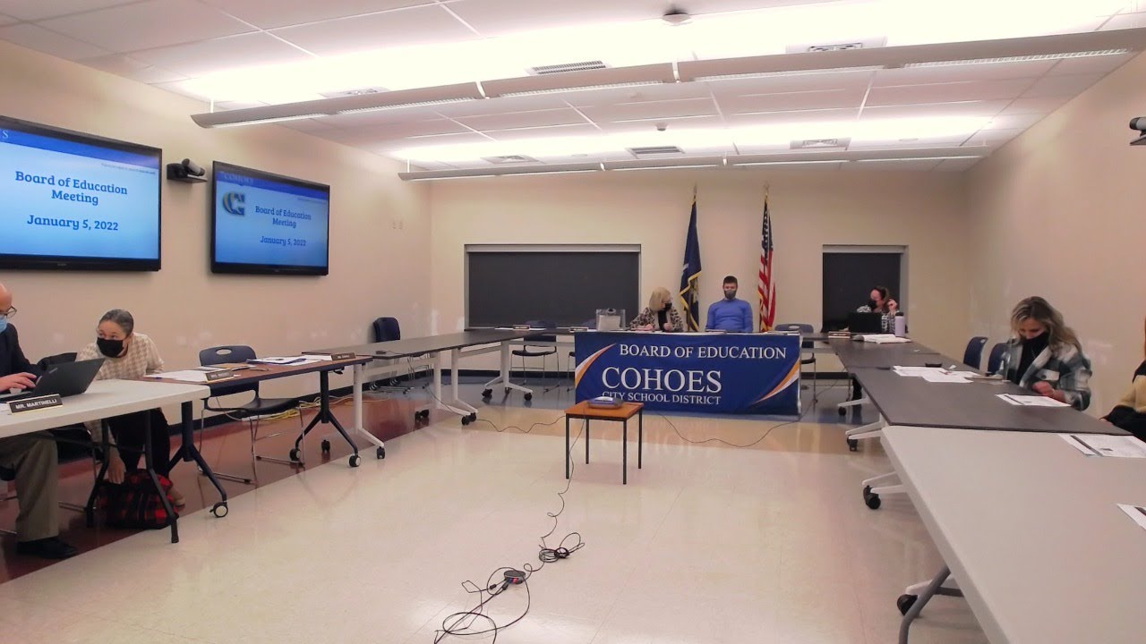 Cohoes CSD, Board of Education Meeting, January 5, 2022, 6PM YouTube