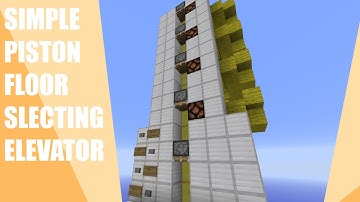 Minecraft 1.10: Simple Floor Selecting Elevator! [BROKEN IN 1.11]