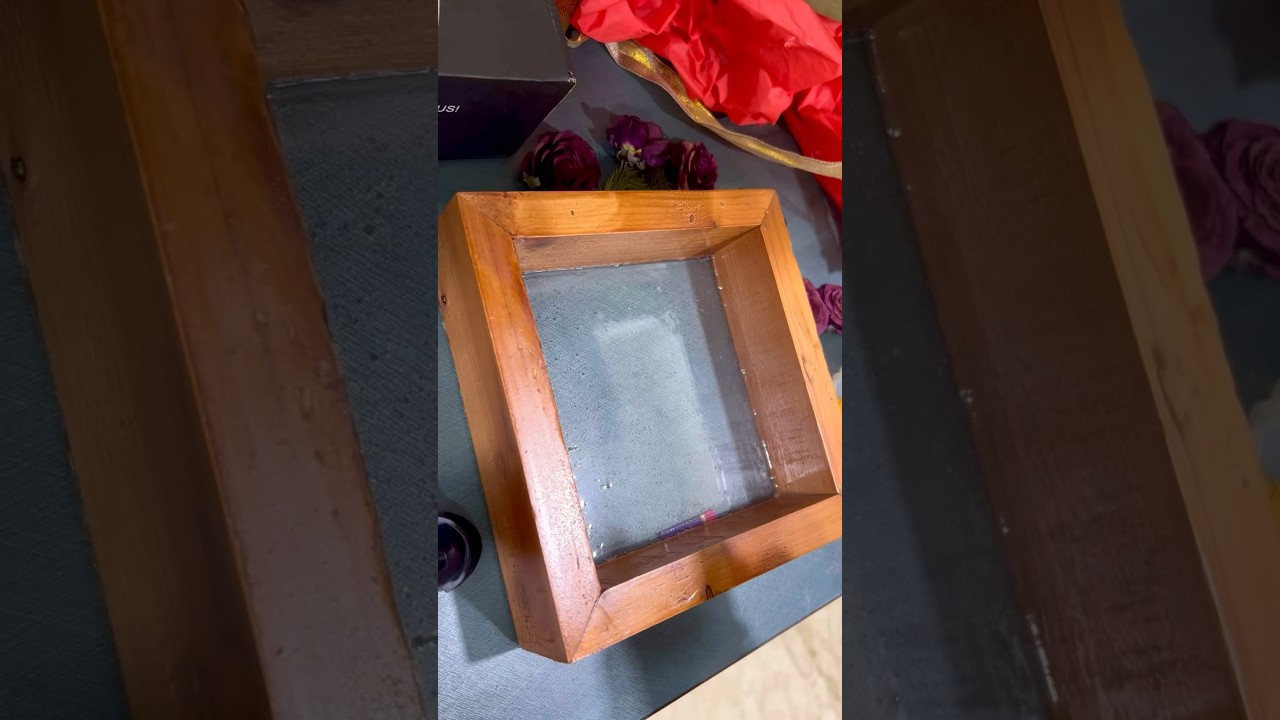 Resin wood floating frame flower preservation ✨ #youtube #shorts #reels #instagram #resin #trending