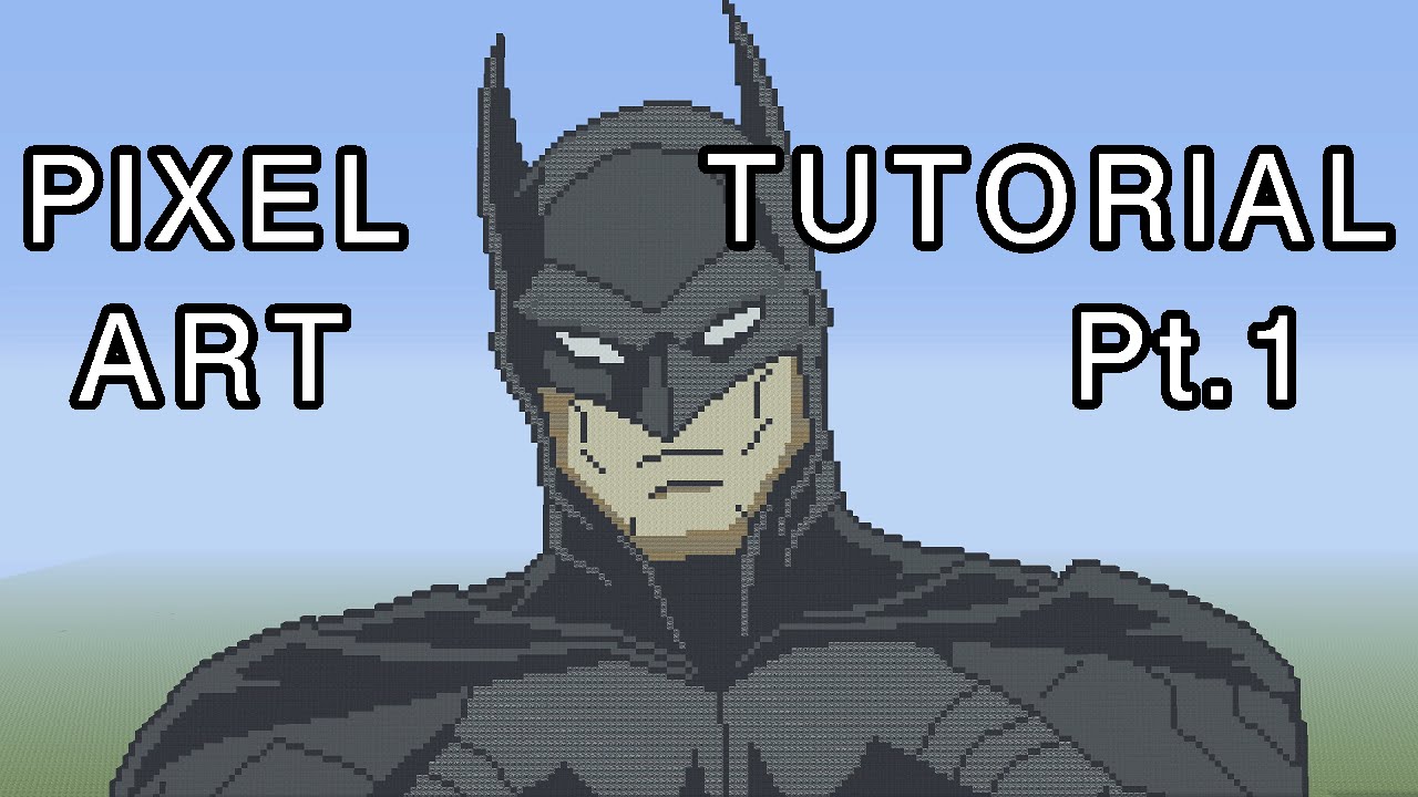 Minecraft Pixel Art Tutorial - Batman Part 1 - YouTube