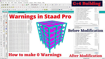 warnings in staad pro v8i software | Building design | remove warnings | civil engineering |