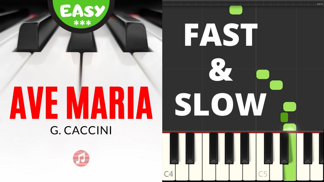 Ave Maria – Caccini | Easy Piano Tutorial 👇 Sheet Music 👇 for Beginners