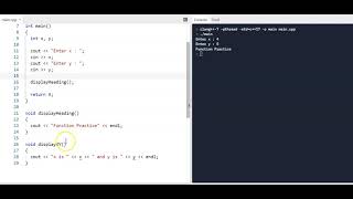 C++ Void Functions - Part 1