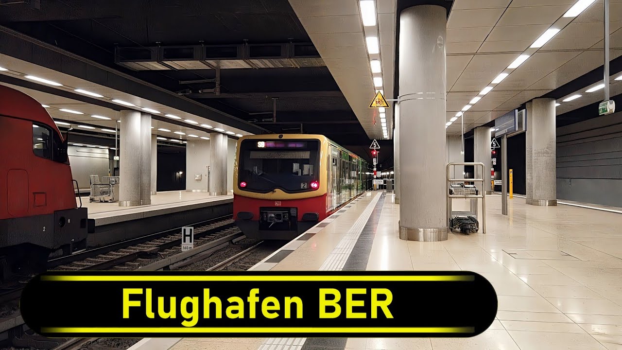S-Bahn Station Flughafen BER - Berlin 🇩🇪 - Walkthrough 🚶