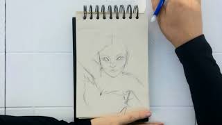 SPEEDPAINT | Rostro femenino a lapiz de la imaginación screenshot 3
